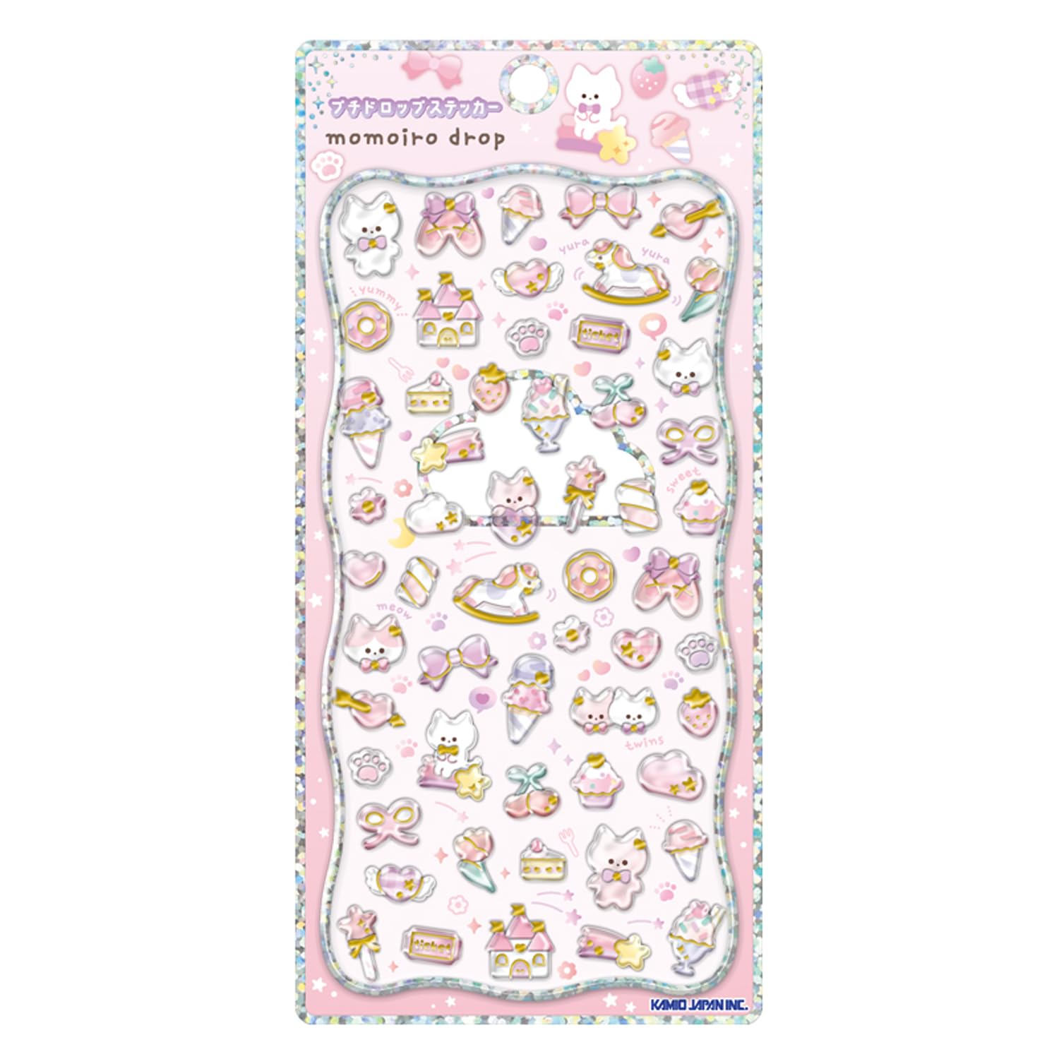 Amazon | カミオジャパン ステッカー プチドロップステッカー ももいろ